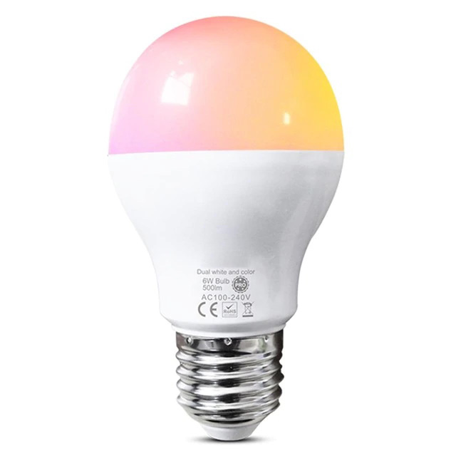 AC100~240V RGBCCT LED Bulb Compatible with Hue Bridge, Amazon Alexa, APP Voice/RF Control